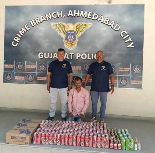 One Arrested with Liquor and Beer in Ahmedabad